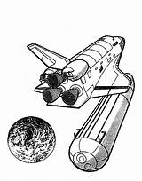 Spaceship Droping Off Rocket coloring Page sketch template