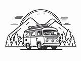 Simple Road Trip Coloring Page  sketch template