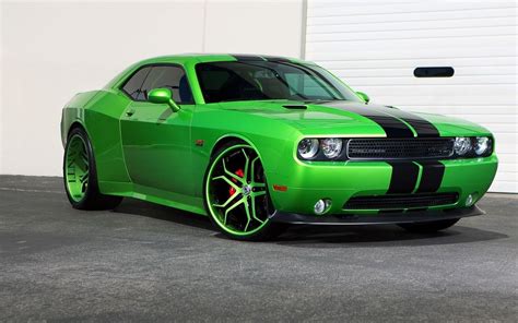 2560x1440 resolution | green Dodge Challenger coupe, car, green cars ...