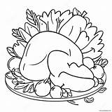 Thanksgiving Feast Coloring Page 40973 32387 sketch template