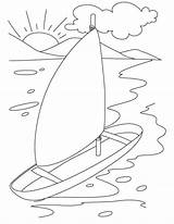 Sailing Boat At Sunset In The Sea coloring Page  Download Print Or sketch template