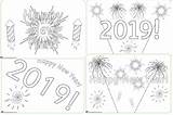 New Years Coloring Pages 2019 sketch template