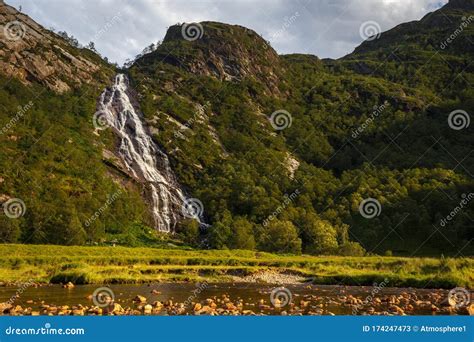 Steall Waterfall in Scotland Highlands Stock Image - Image of fall, green: 174247473