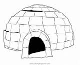 Igloo Snow Coloring Page For Kids  Free Printable Pages sketch template