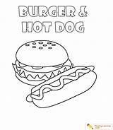 Hamburger Coloring Sheet Pages sketch template