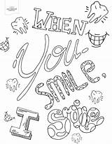 Smile Colouring sketch template