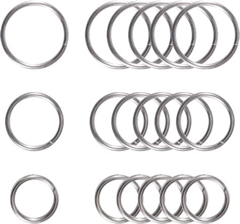 Titanium Split Key Chain Rings 18Pcs with 3 Sizes Small Key Rings for Craft, Spl | eBay