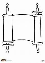 Torah Scroll Coloring Page Sketch sketch template