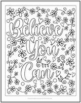 Believe You Can Coloring Page  Print It Free sketch template