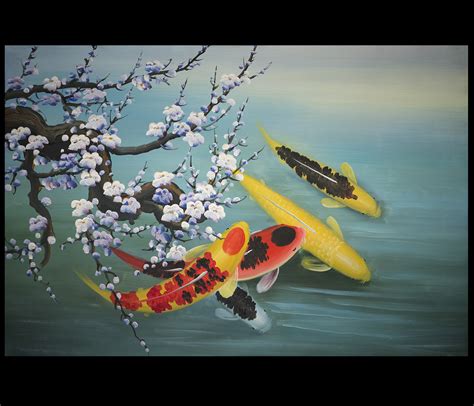 Canvas Prints Modern Wall Art Décor Koi Fish Paintings