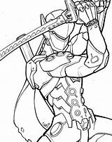 Cómo Dibujar A Genji  Paso Muy Fácil 2025  Dibuja sketch template