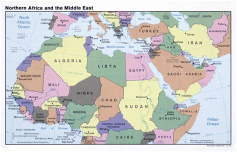 13 Southwest Asia North Africa Map - Maps Database Source