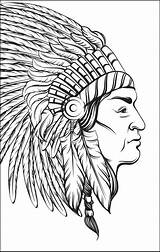 Native American Indian Coloring Pages sketch template