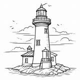 Lighthouse Coloring Sheet Free To Print  Kokoprintcom sketch template