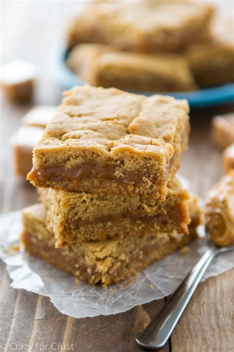 Caramel Peanut Butter Cookie Bars - Crazy for Crust