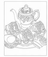 Tea Party Coloring Pages sketch template