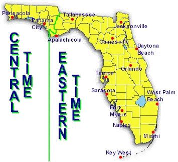 Florida Panhandle Time Zone Map | Florida Map 2018