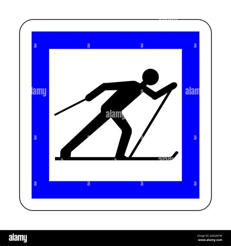 Cross-country skiing symbol Stock Photo - Alamy