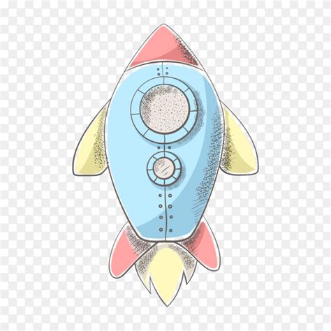 Cute cartoon rocket illustration on transparent background PNG - Similar PNG