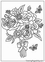 Free Flower Bouquet Coloring Page  Printable Pages sketch template