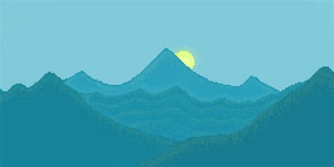 Pixel Art Mountains - Ideas of Europedias
