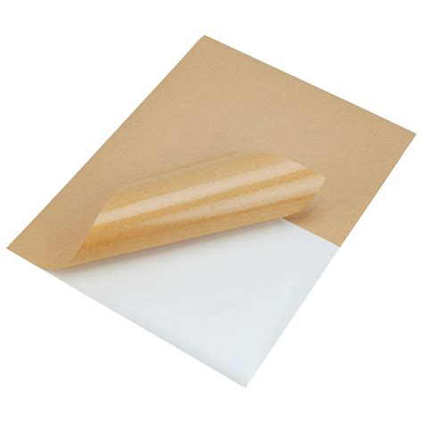 Buy Half Sheet Kraft Sticker Paper, Brown Kraft Labels, 8.5" x 5.5" Self-Adhesive Shipping ...