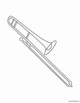 Trombón Para Colorear ᗎ Plantilla De Pintura Imprimible sketch template