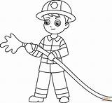 Desenho De bombeiro Dos Desenhos Animados Para colorir  sketch template
