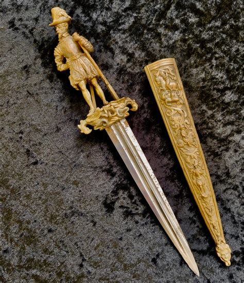 European Antique Bronze Romantic Dagger - Antique weapons, collectibles, silver, icons, bronze ...