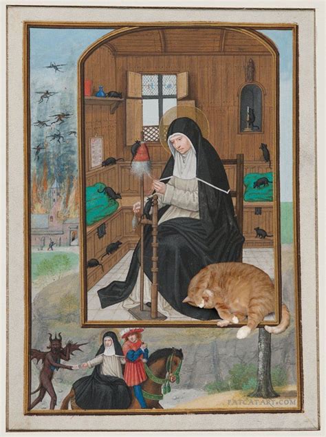 The story of St.Gertrude, patron saint of cats | Patron saint of cats, Cat art, Carnegie museum ...