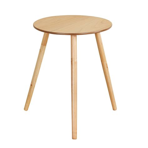 Collections Etc Wooden Round Side Accent Table, 20 Diameter x 25.5 ...