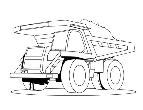 Free Printable Dump Truck Coloring Pages For Kids