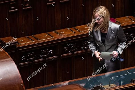 Giorgia Meloni During Election Speaker Italian Editorial Stock Photo ...