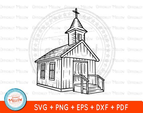 Country Church SVG, Church Clipart, Church PNG, Cricut Church Cut File ...