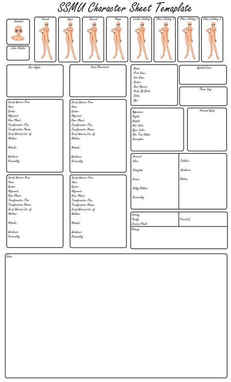 SSMU Character Sheet Template by DIY-Gamer on DeviantArt