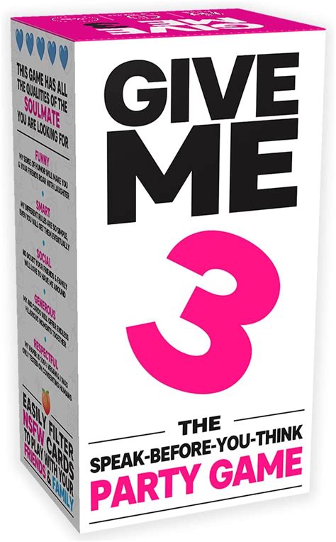 GIVE ME 3 - Fast Paced and Hilarious Adult Party Games | 2+ players ...