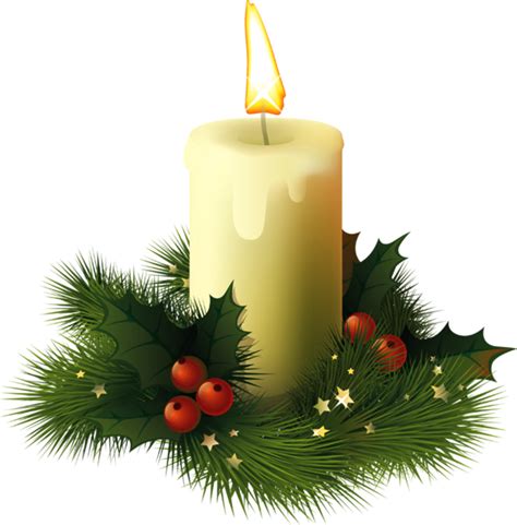 Christmas candle PNG image