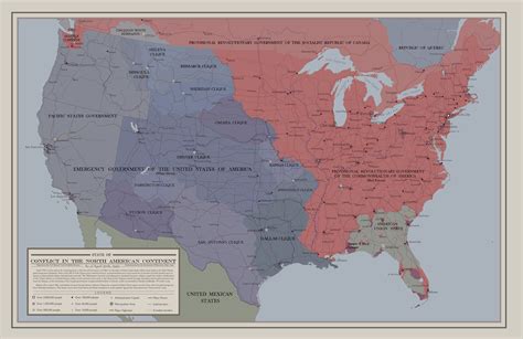 The Second American Civil War, by April 30th 1942 : r/imaginarymaps