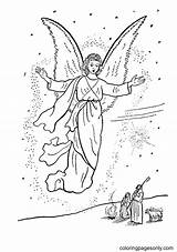 Christmas Angel Free Printable Coloring Page  sketch template