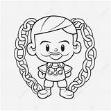 Chain Sketch Coloring Page sketch template