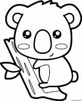 Cute Baby Koala Coloring Pages Cartoon sketch template