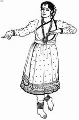 North India Classical Kathak  Jaipur Rajasthan Dance Of sketch template