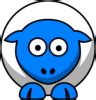 Sheep Looking Straight White With Bright Blue Face And Red Nails Clip Art at Clker.com - vector ...