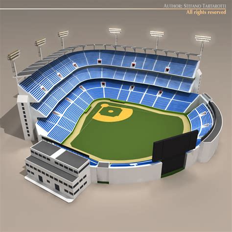 3d baseball stadium model