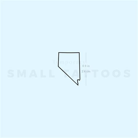 Nevada Map Outline Temporary Tattoo (Set of 3) – Small Tattoos