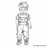 Overalls Coloring Pages  Free & Printable sketch template