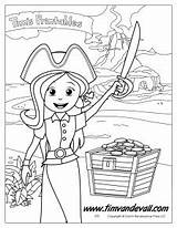 Pirate Girl Coloring Page  Tims Printables sketch template