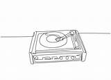 Old Fashioned Looking Turntables Coloring Pages sketch template