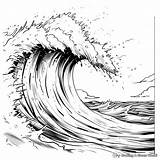Tsunami Coloring Pages  Free & Printable sketch template