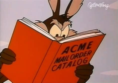 Acme Co. catalog | Coyote, Merrie melodies, Looney tunes characters